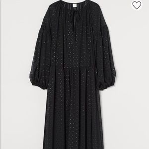 H&M black chiffon midi dress. XXL.